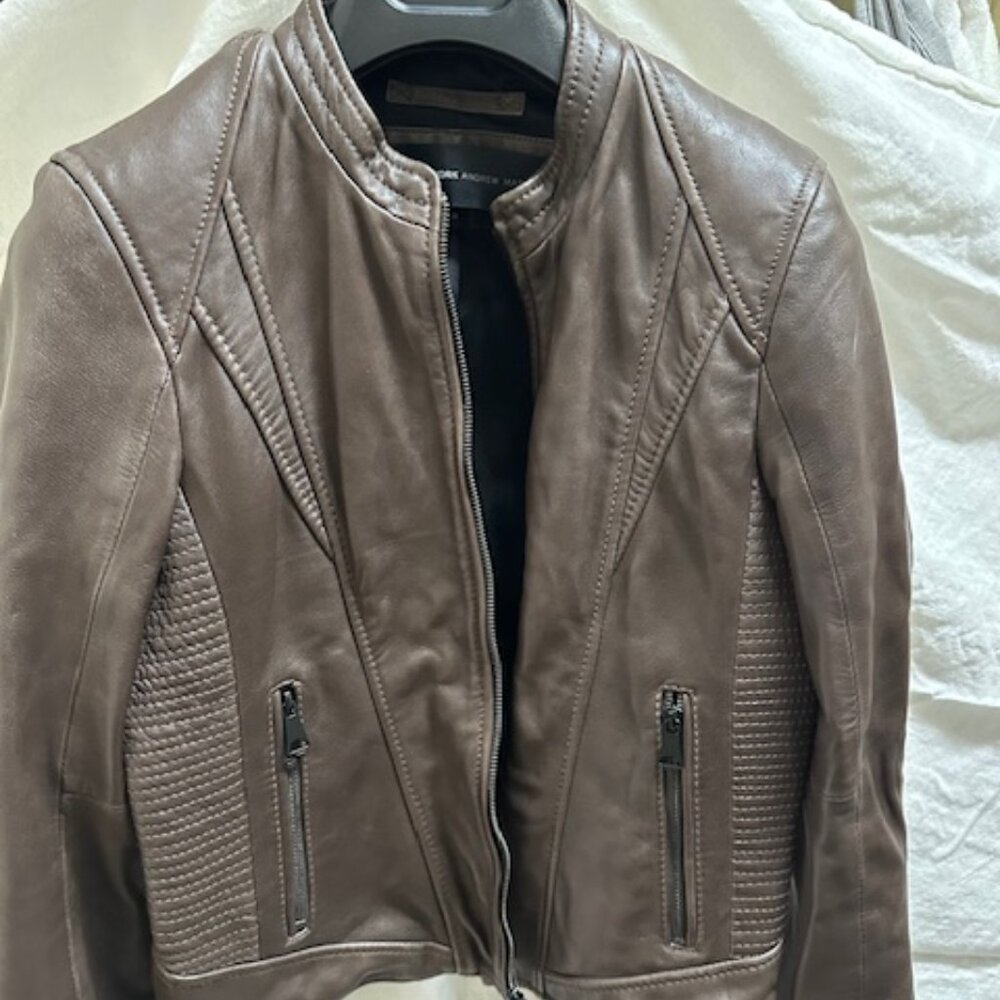 Brown Andrew Marc Leather Jacket size M